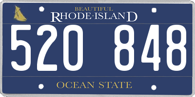 RI license plate 520848