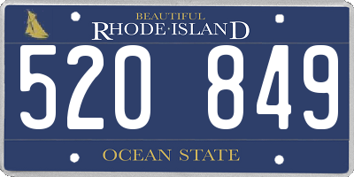 RI license plate 520849