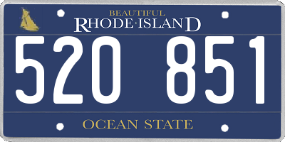 RI license plate 520851