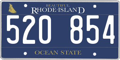 RI license plate 520854