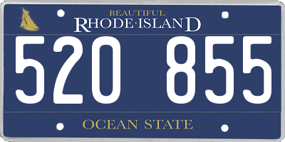 RI license plate 520855