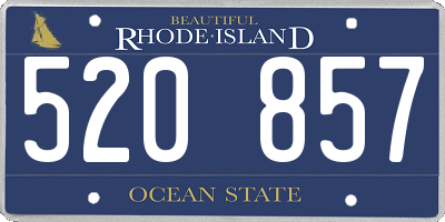 RI license plate 520857