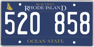 RI license plate 520858