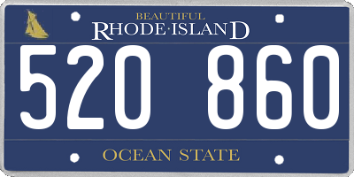 RI license plate 520860