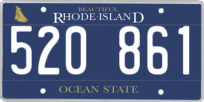 RI license plate 520861
