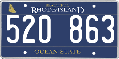 RI license plate 520863