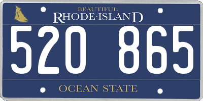 RI license plate 520865