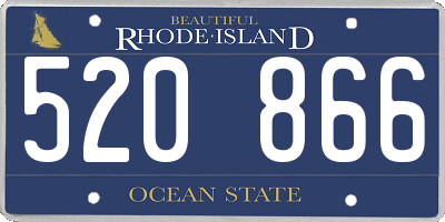 RI license plate 520866