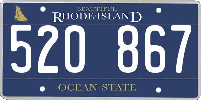 RI license plate 520867