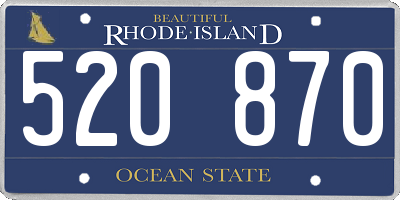 RI license plate 520870