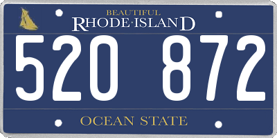 RI license plate 520872