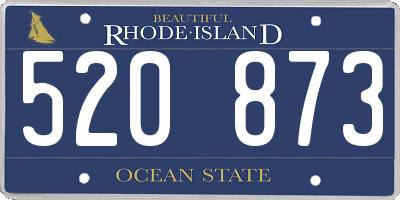 RI license plate 520873