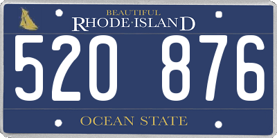 RI license plate 520876