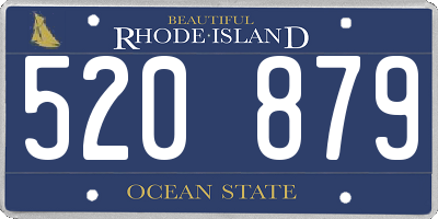 RI license plate 520879