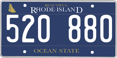 RI license plate 520880