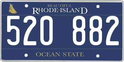 RI license plate 520882