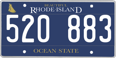 RI license plate 520883