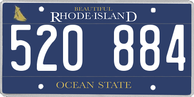 RI license plate 520884