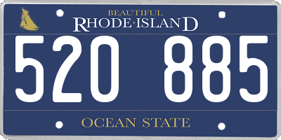 RI license plate 520885