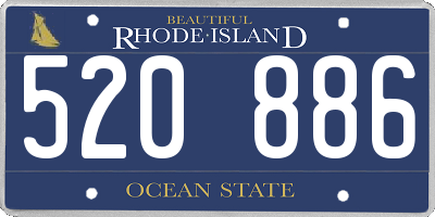 RI license plate 520886