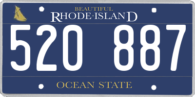 RI license plate 520887