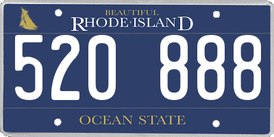 RI license plate 520888