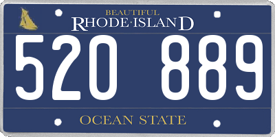 RI license plate 520889