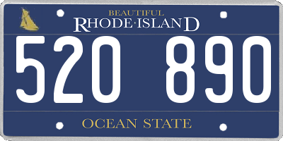 RI license plate 520890