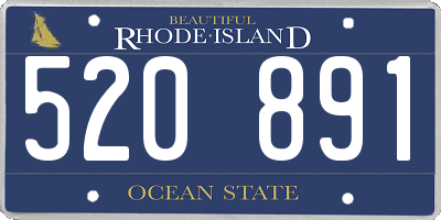 RI license plate 520891