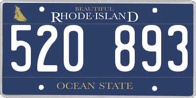 RI license plate 520893