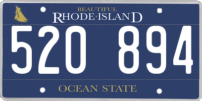 RI license plate 520894