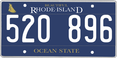 RI license plate 520896