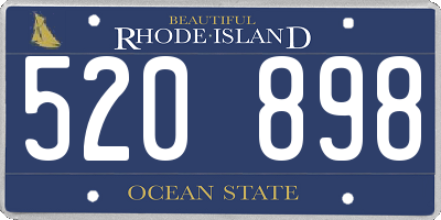 RI license plate 520898