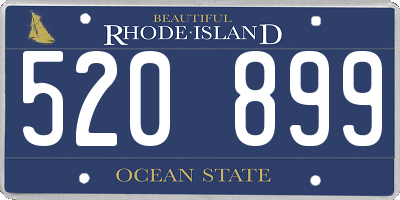 RI license plate 520899