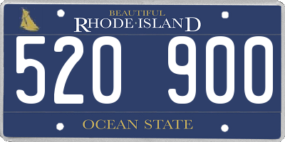 RI license plate 520900