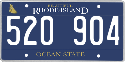 RI license plate 520904