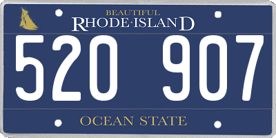 RI license plate 520907