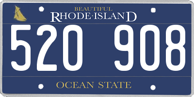 RI license plate 520908