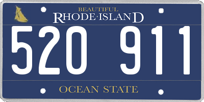 RI license plate 520911