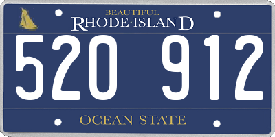 RI license plate 520912