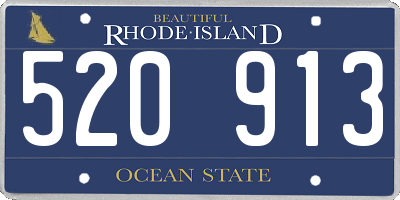 RI license plate 520913