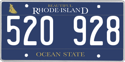 RI license plate 520928