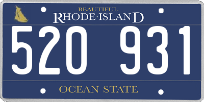RI license plate 520931