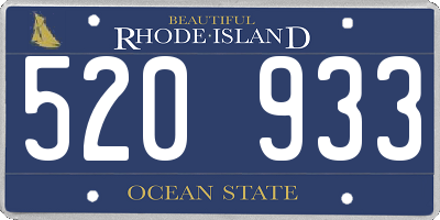 RI license plate 520933