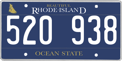 RI license plate 520938