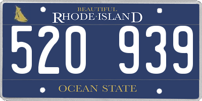 RI license plate 520939