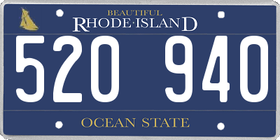 RI license plate 520940