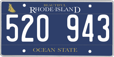 RI license plate 520943