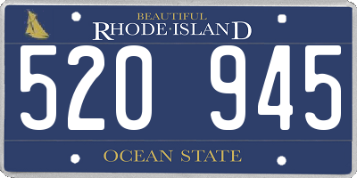 RI license plate 520945
