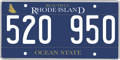 RI license plate 520950
